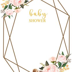 Download Free Floral Baby Shower Invitation Templates Vintage Invitations Invites