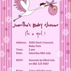 High Quality Free Baby Shower Invitations Templates Of Printable Template Print Electronic Invitation Post