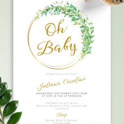 Matchless Baby Shower Invitations Templates Download Or Get Printed Willow Printable Wreath Invitation