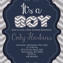 Baby Shower Invitation Honoring Cody