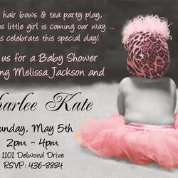 Capital Unique Picture Baby Shower Honoring Wording Invitations Ideas Girl Invitation Girls Poem Princess