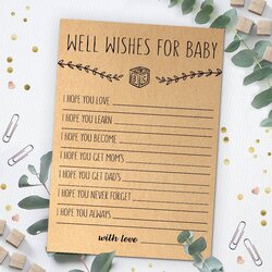 Wizard Well Wishes For Baby Shower Game Advice Card