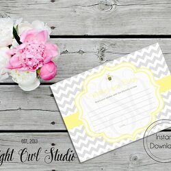 Capital Instant Download Baby Shower Well Wishes Card Words Of Wisdom