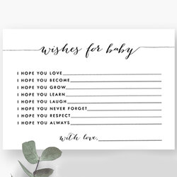 Free Baby Shower Keepsake Wishes For Simple Instant Download Printable Game Easy