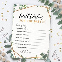 Well Wishes For The Baby Shower Game Printable