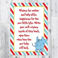 Sterling Items Similar To Dr Seuss Baby Shower Well Wishes Printable Sign On