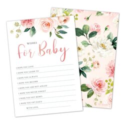 Fantastic Buy Floral Wishes For Baby Cards By Hat Acrobat Blush Pink Well