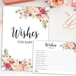 Superior Wishes For Baby Shower Printable