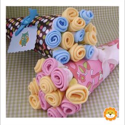 Very Good Written On The Wall Cute Ideas For Your Baby Shower Gotta See Bouquet Gift Washcloth Burp Cloth