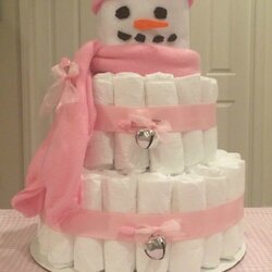 Snowman Diaper Cake Directions Christmas Baby Shower December