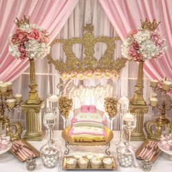 Exceptional Pin On Receptions Princess Baby Shower Party Girl Theme Themes Royal Candy Table Dana Showers