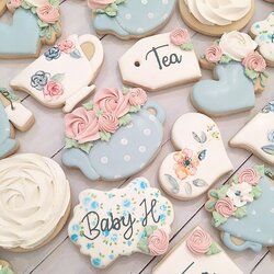 Tremendous Amber On Loved Making These Tea Party Baby Shower Cookies Choose Board