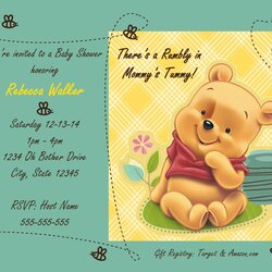 Free Printable Winnie The Pooh Baby Shower Invitations Word