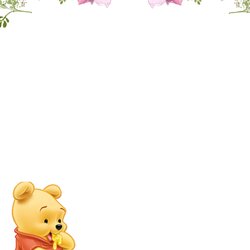 Awesome Free Classic Winnie The Pooh Baby Shower Invitations Invites Invite Stationary