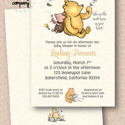 Superb Winnie The Pooh Baby Shower Invitations For Twins