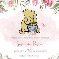 Superior Winnie The Pooh Baby Shower Invitation