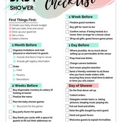 Tremendous Baby Shower Planner This Checklist