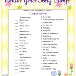 Super Your Song Baby Shower Prizes Songs Choose Board Boy