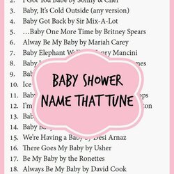 Fine One Of The Best Baby Shower Games Name That Tune With Game Songs Printable Title Funny Great Poems Three