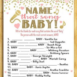 Magnificent Instant Download Printable Baby Shower Game Name That Song All Tune Songs Word Games Choose