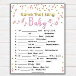 The Highest Quality Name That Song Baby Shower Game Games