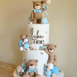 Baby Shower Cakes For Boys Boy Teddy Bear