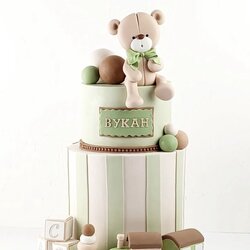 Swell Baby Shower Cakes For Boys Boy Teddy Bear