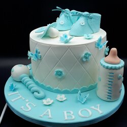 Peerless Incredible Compilation Of Full Cake Images For Boys Over Baby Shower Classic Blue And White