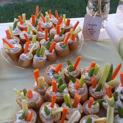 Sterling Sauce On The Wall More Food For Party Baby Shower Appetizers Cups Appetizer Baguette Foods Boy Girl