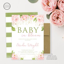 High Quality Baby In Bloom Shower Invitation Spring Cute