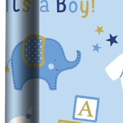 Out Of This World Baby Boy Jumbo Wrapping Paper Roll Gift Wrap Any Occasion Square