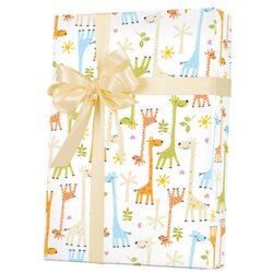 Worthy Giraffe Baby Shower Gift Wrap Wrapping Paper Roll Walmart