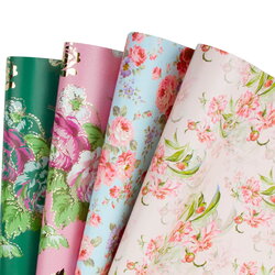 Cool Gift Wrapping Paper Sheet Flower Print For Birthday
