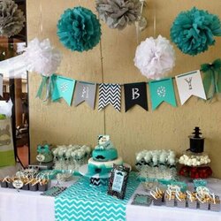 Fantastic Baby Shower Candy Showers Boy Teal Blue Para Desserts Table Choose Board