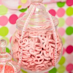 Swell Baby Girl Shower Candy Buffet Buffets Wedding Nuts Pretzels Dipped Turquoise Op