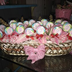 Preeminent Bulk Candy Baby Shower Party Favor Yarn Basket Box Buffet Ribbons