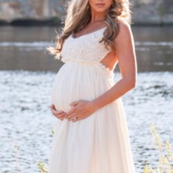 Fine White Maternity Dresses For Baby Shower Long Pregnancy Formal Off Dress Wedding Special Occasion Photo