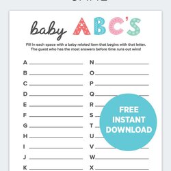 Free Printable Baby Shower Games Download Fun