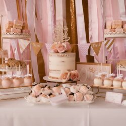 Supreme Pink And Gold Baby Shower Ideas Family Photo