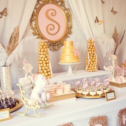 Preeminent Best Images About White Gold Silver Shower On Candy Baby Pink Girl Theme Decorations Desserts Cake
