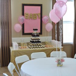 Fine Pink Gold Baby Shower Decorations Hello Decoration Ballerina Girl Themed And Ideas