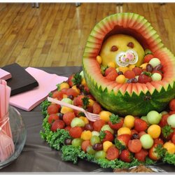 Admirable Baby Shower Decoration Ideas Pictures Fruit Food Cribs Crib Basket Boy Amazing Creations