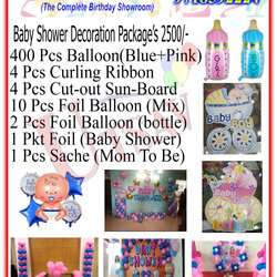 Terrific Baby Shower Decoration Package Birthday Showroom Short