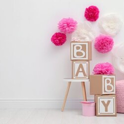 Great Baby Shower Display Package So Lets Party Decoration Background