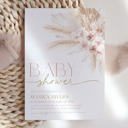 Splendid Baby Shower Invitation Floral Australia